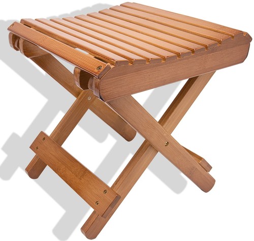 Folding bamboo stool for - bamboo,